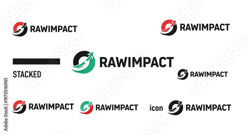 Rawimpact logo variations and branding elements.