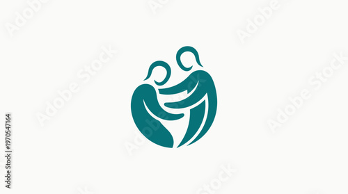 Abstract Logo Representing Support and Care
