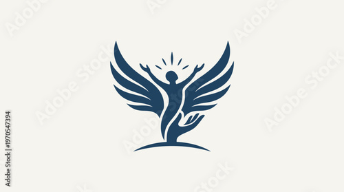 Abstract Logo Representing Freedom and Support