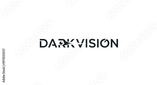 Darkvision logo with abstract eye symbol.
