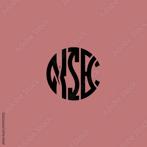 Circular Monogram Logo Design Featuring Intertwined Letters MSK.