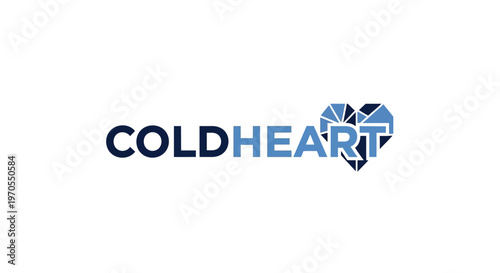Coldheart Logo Design with Geometric Heart Symbol.