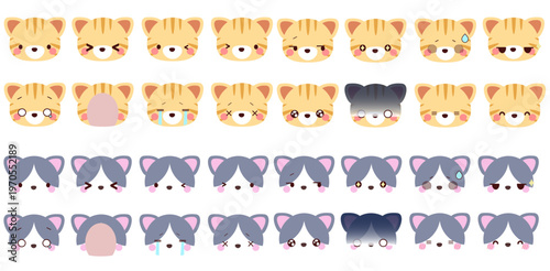 喜怒哀楽表情イラストセット