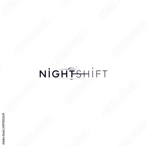 Nightshift logo text graphic design.