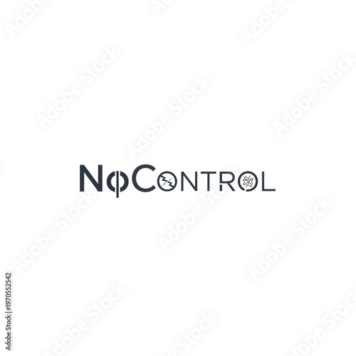 No Control Text Logo Design.