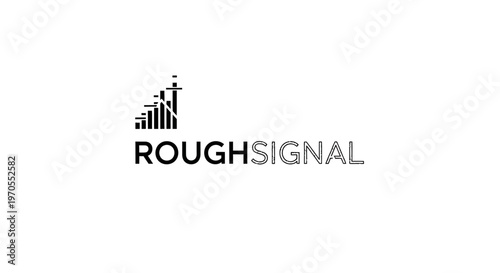 Rough Signal Logo with Abstract Graph and Person.