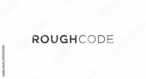 Roughcode Logo Design Minimalist Typography.