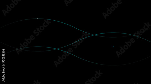 Minimalist black background with glowing digital lines