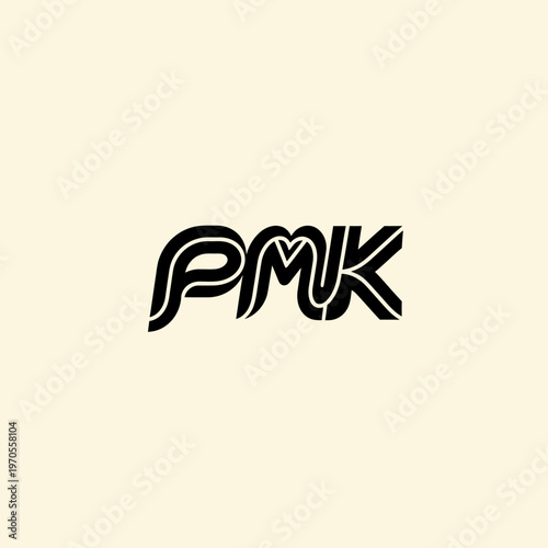 PMK Logo Design Abstract Modern Font.