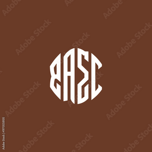 Abstract Geometric Logo Design with Letters BASC.