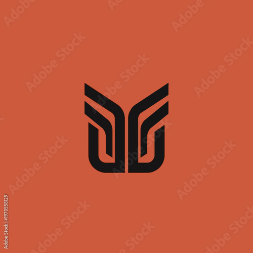 Abstract Geometric Logo Design Symbol.