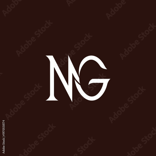 Elegant Monogram MG Logo Design.
