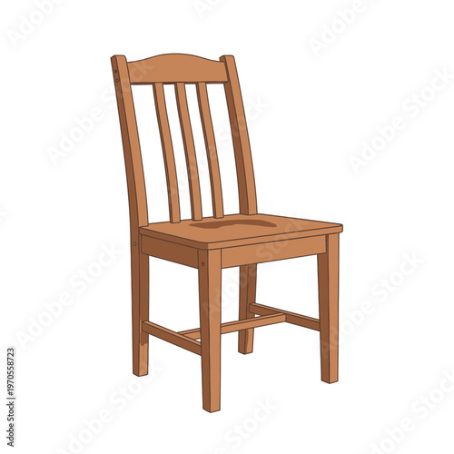 Wooden Chair's Simplicity: A classic wooden chair, showcasing timeless design, sturdy craftsmanship, and the inviting warmth of natural wood tones.