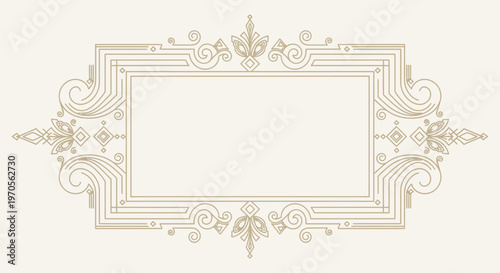Intricate Ornate Rectangle Frame Design.