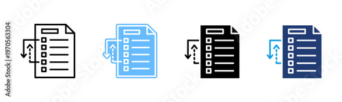 Task Prioritization icon multiple style collection