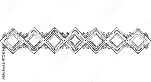 Diamond shaped metal jewelry accessory.