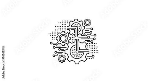 Black and white technology circuit.