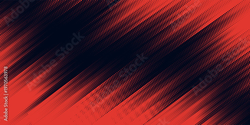 fast-paced abstract composition using sharp red diagonal lines over a black base, creating a sense of raw power, speed, and grit