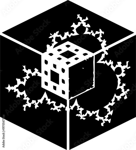 Cube universe dimension space multiverse fractal mystery pictogram