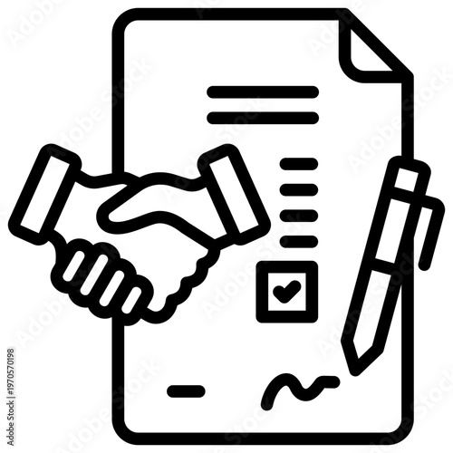 Contract Signing Icon