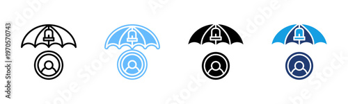 Crisis Response icon set multiple style collection