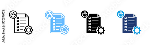 Disaster Recovery icon set multiple style collection