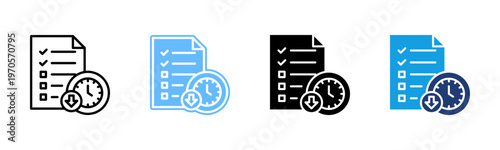 Downtime Management icon set multiple style collection