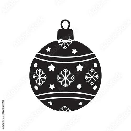 Black Christmas Tree Ornament Ball.