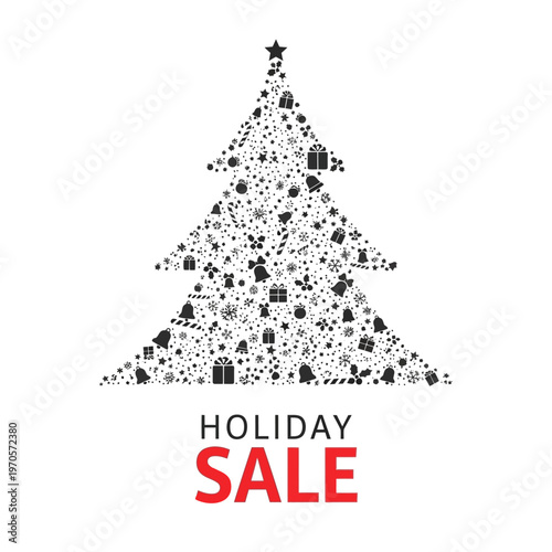 Black Friday Holiday Christmas Tree Sale.