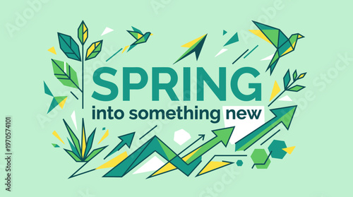 Spring into Something New Modern Geometric Design