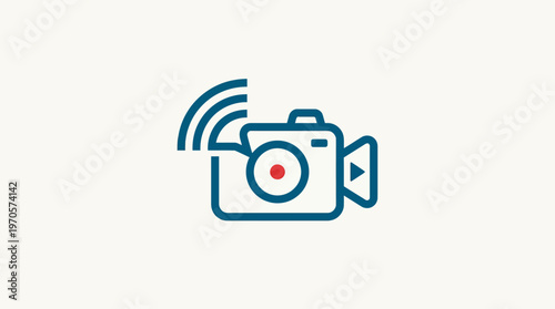 Wireless Camera with Video and Signal Icon