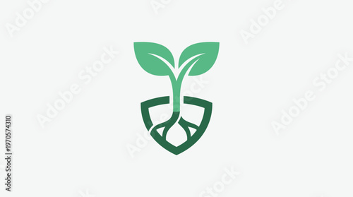 Shielded Plant Logo Design