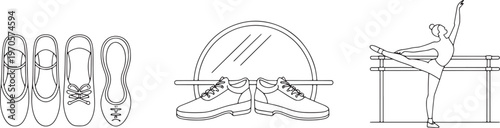 Detailed Vector Line Art Illustration Set of Barbecue Utensils, Classic Smoker, and Modern Whee