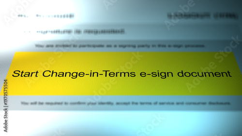 A Generic Starting of a Real Estate Change Terms E-Sign Document