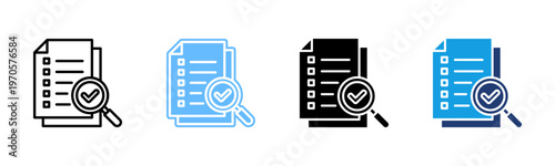 Compliance Check icon set multiple style collection