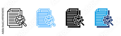 Corrective Action icon set multiple style collection