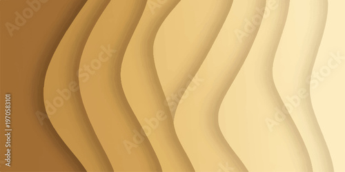 Luxurious golden silk fabric background with smooth liquid waves and soft satin curves in a premium abstract vector illustration design