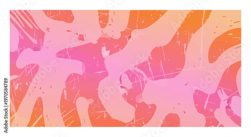 A vibrant abstract artwork featuring swirling Image_fx patterns in shades of pink and orange hues.