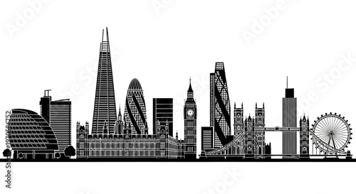 London City Skyline Buildings.
