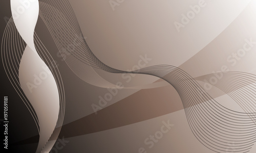 golden brown striped lines wave curve soft gradient abstract luxury background
