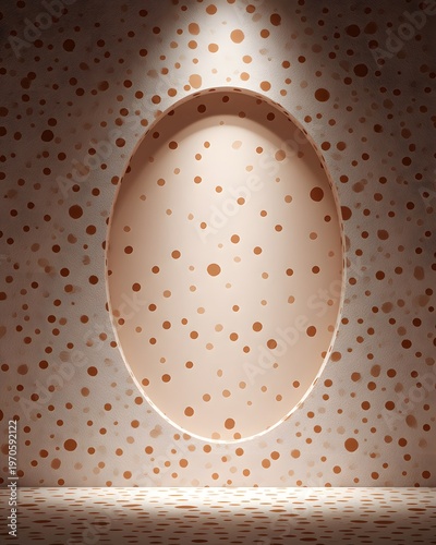 Glowing Oval Light Installation Abstract Minimal Background