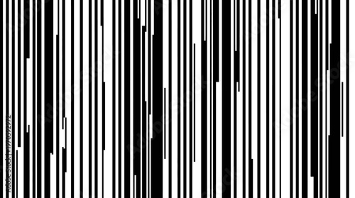 Abstract black and white vertical barcode pattern with high-contrast stripes.