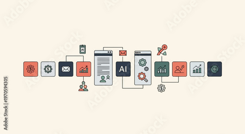 AI powered business workflow automation with data analysis and marketing