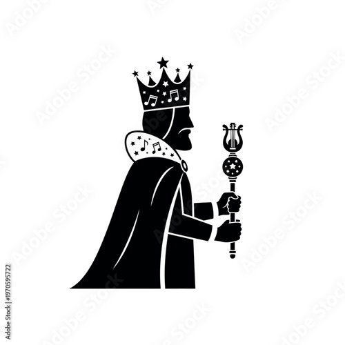King of Music with Scepter and Crown.