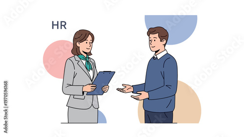 HR professional interviewing a candidate, discussing career opportunities