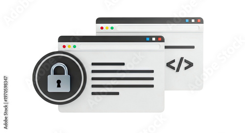 Digital Security and Web Development Iconography