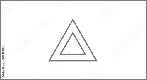 Geometric Shape: Concentric Triangles on White Background
