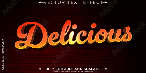 Spicy editable text effect, editable chicken and food text style