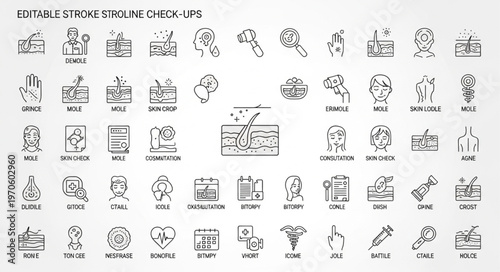Collection of Hand-Drawn Linear Home Icon Mock-Ups for Design Projects.