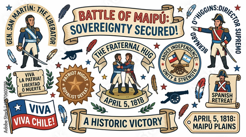 Battle of Maip? 1818 Historical Victory Chile Independence